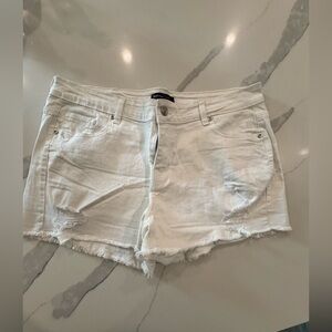 Bluenotes White Jean Shorts Distressed High-Waisted